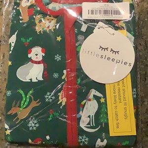 Little Sleepies Holiday hounds zippy 0-3